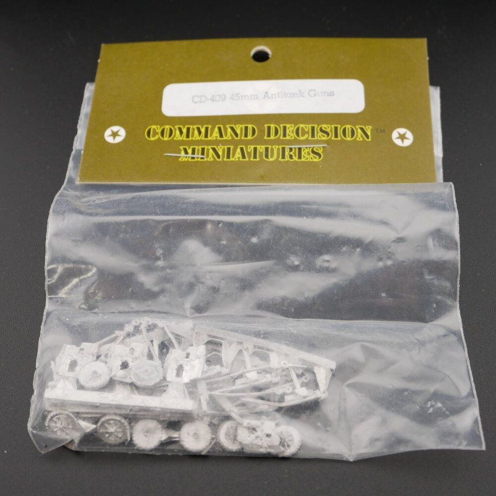 Command Decision 15mm CD-409 Russian 45mm Antitank Guns Miniatures In Packaging